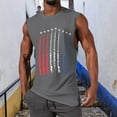 thumbnail image 2 of kpoplk Mens 4th of July American Flag Tank Tops Hawaiian Beach Top Mens Undershirt Sleeveless Muscle Tees Grey,XXL, 2 of 4