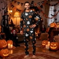 thumbnail image 2 of Halloween Family Pajamas Set with Moon Star Print, Breathable Long Sleeve Matching Halloween Pajamas for Whole Family, Classic Family Halloween Pajama Set Sleepwear, 2 of 6