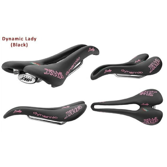 Selle SMP Dynamic Pro Saddle - Lady Black / Steel Rails