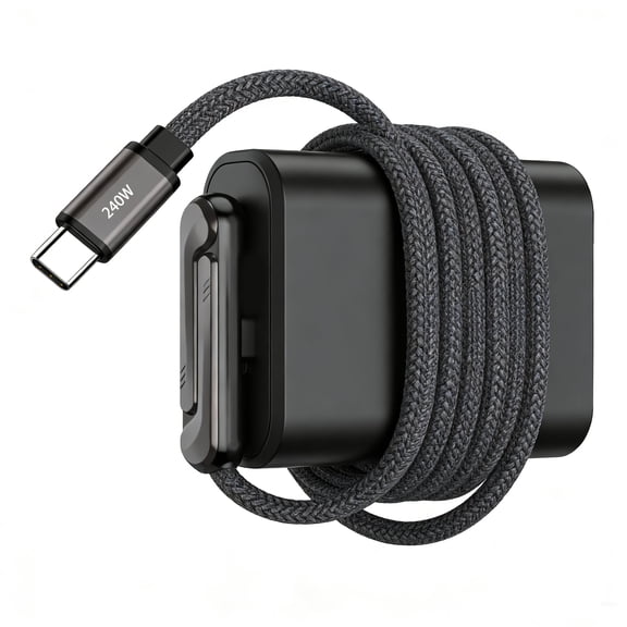 240W Super Fast Charging 2-in-1 Cable & Bracket, Charging Wire with Stand for Gaming, Office, Travel, Compatible with Type-C Devices, Compact Portable Charger for Smartphones, Tablets, Electronics