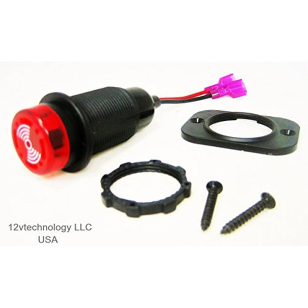 Piezoelectric Tonal Beep Beep On/off Signal Alarm and Warning Flashing Red LED Light 12 Volt