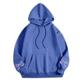 thumbnail image 5 of Plus Size Hoodie for Womens Pullover Fashion Casual Printed Round Neck Long Sleeved Loose Hooded Sweatshirts, 5 of 5