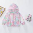 thumbnail image 5 of Curuila Child Toddler Girls Coat With Zipper Long Sleeve Floral Print Hooded Jacket For Girls Summer Lightweight Soft Outerwear Size 3-4 Years, 5 of 9