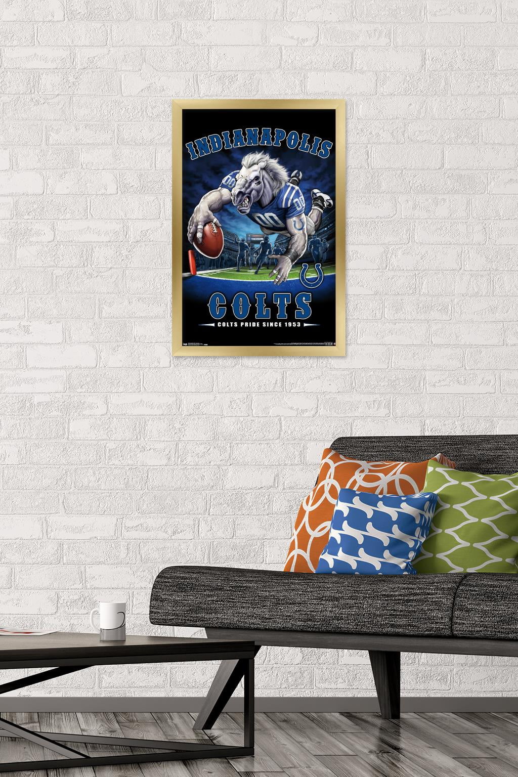 NFL Indianapolis Colts - End Zone 17 Wall Poster, 14.725" x 22.375", Framed