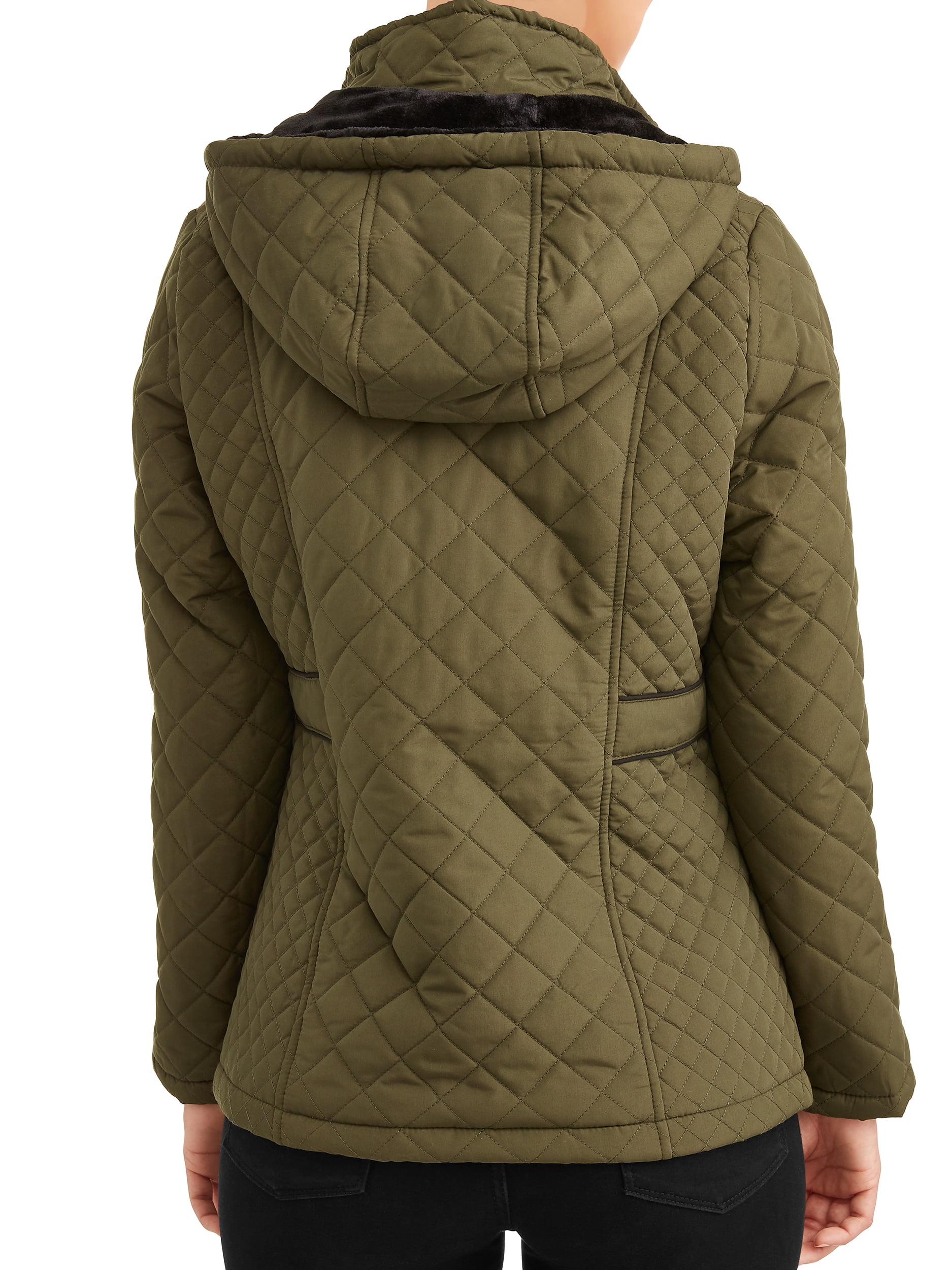 Big Chill Women's Diamond Quilted Anorak Jacket, Forest, S :  Sports & Outdoors