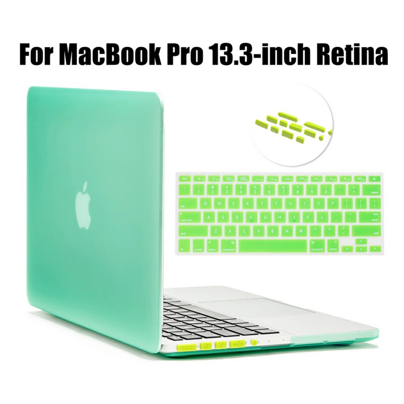Lention Hard Case For 13 Inch Macbook Pro Retina With Keyboard Cover Dust Blocking Port Plugs Matte Finish Case With Rubber Feet Green Walmart Com Walmart Com