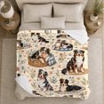 thumbnail image 5 of Australian Shepherd Dog Lover, Playful Pet Portrait Pattern, Warm Flannel Blanket for Living Room and Bedroom, Dog Lovers Thanksgiving Gift, Pet Lover Home Decor, 5 of 9