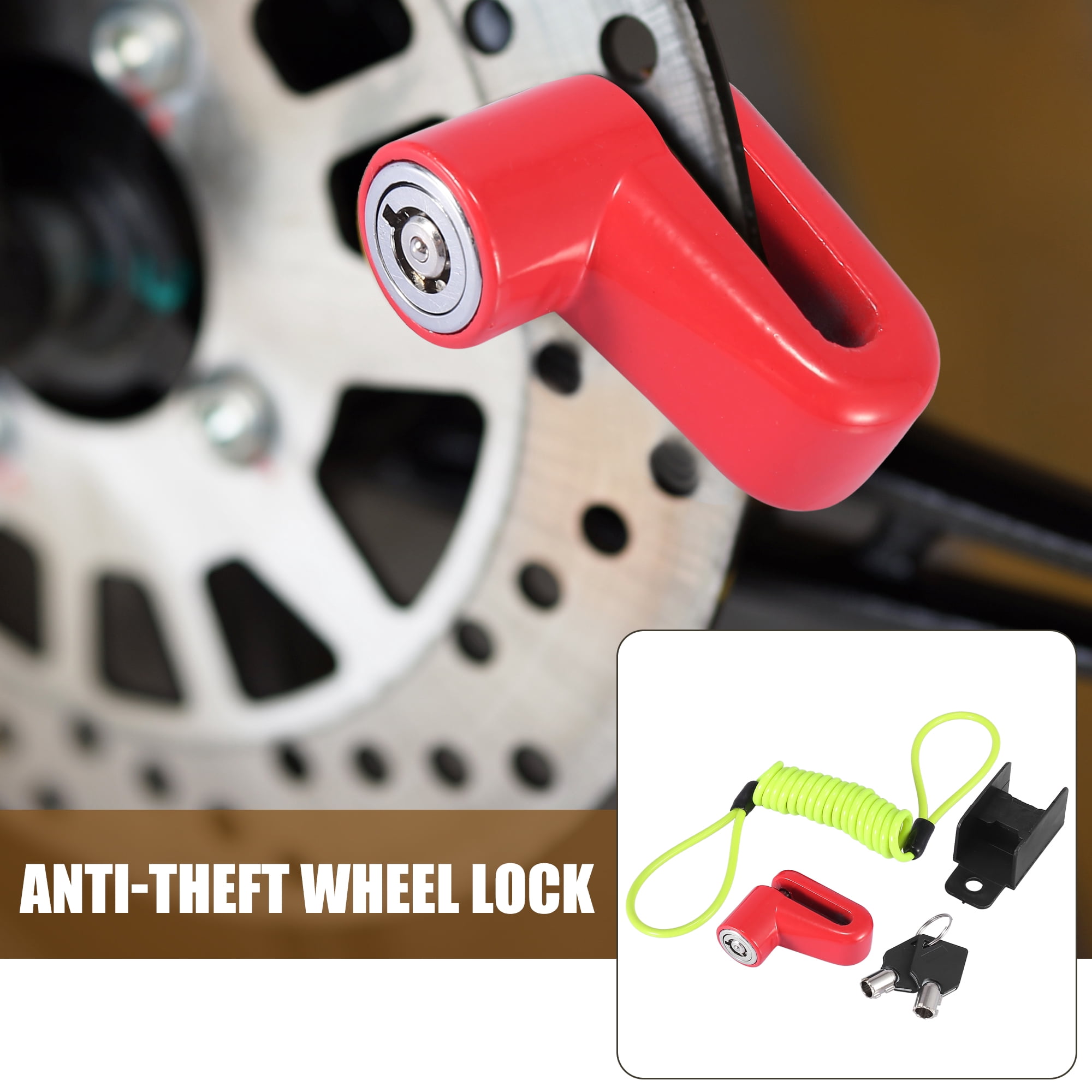 Unique Bargains Universal Mountain Bike Motorcycle Disc Brake Lock Anti Theft Lock
