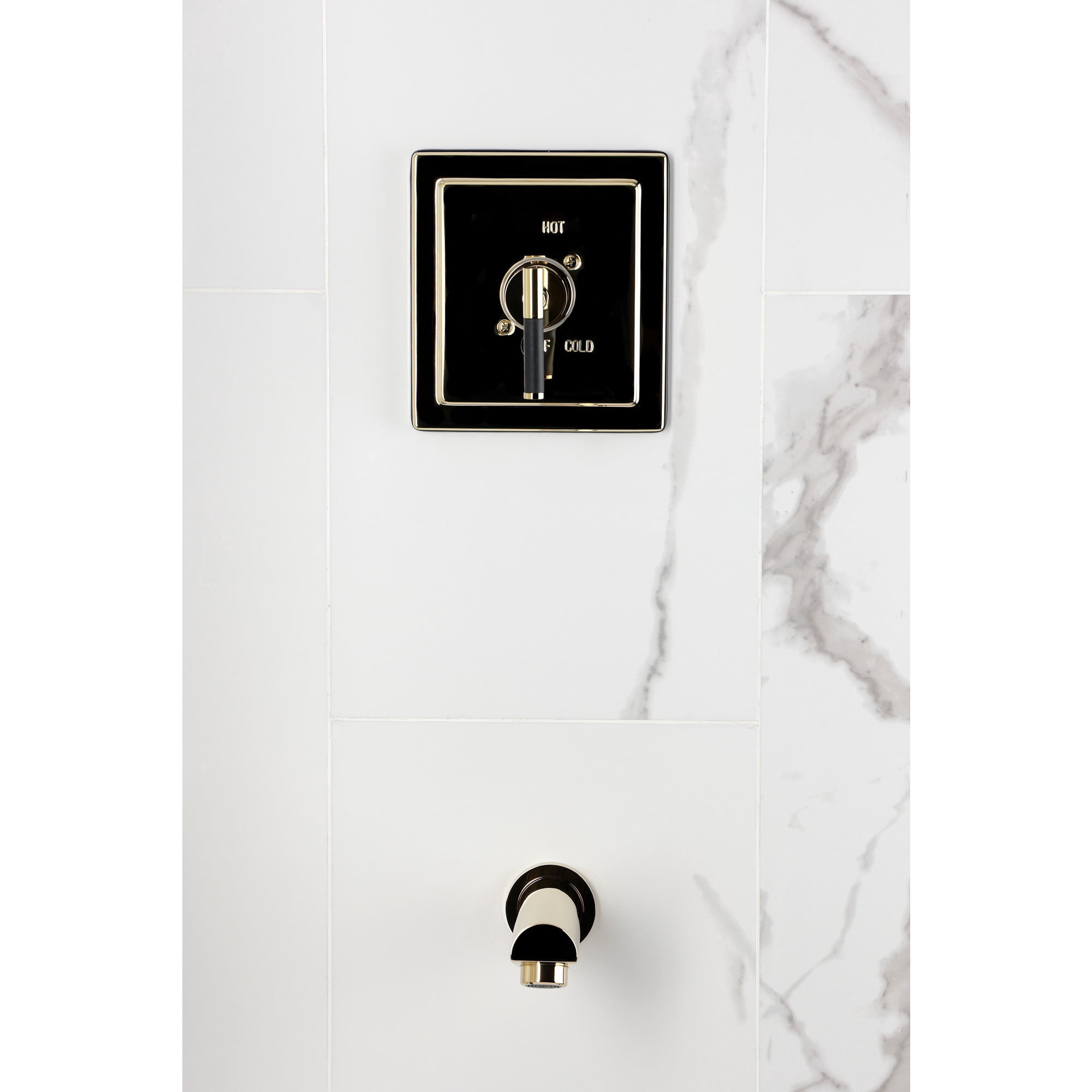 Kingston Brass KB8652CKLTO Kaiser Single-Handle Pressure Balanced Tub Faucet in Polished Brass