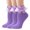 Purple, variant on TZYDMN Women Ruffle Socks,Lace Ankle Frilly Comfortable Princess Socks with Bow, 3 Pairs