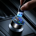 thumbnail image 4 of Cargador Adaptador 4 Puertos USB + 1 Puertos PD Cargador de Coche Cargador Rápido de Teléfono de Coche con Pantalla de Luz LED, 4 of 7