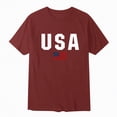 thumbnail image 4 of kpoplk Men's Big and Tall T-Shirts Relaxed Fit Short Sleeve Crew Neck Soft Cotton Blend Graphic Tee Casual Summer Tops Size XXL,Wine, 4 of 4