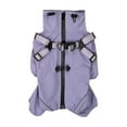 thumbnail image 3 of Dog Raincoat with Harness for Small Dogs, Adjustable Waterproof Dog Rain Jacket, Reflective Rainproof Puppy 4 Legs Raincoat, Full Body Pet Rain Jacket, Dark Grey, L, 3 of 5