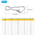 thumbnail image 2 of Unique Bargains 17Lbs Stainless Steel Fishing Snaps Swivels Clips Quick Change White 50 Pack, 2 of 6