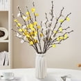 thumbnail image 6 of 1 Pcs Artificial Plum Blossom, Mini Wintersweet Faux Flower for Chinese Style Home Décor Arrangement 21.26", 6 of 9