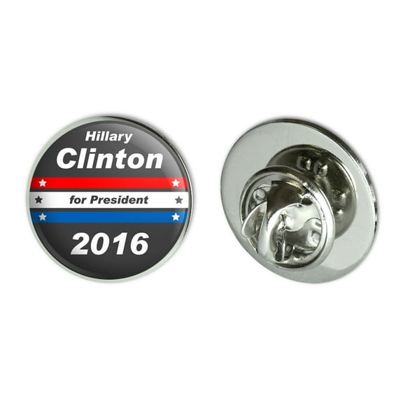 Hillary Clinton Democrat for President 2016 Round Metal Lapel Hat Pin Tie Tack Pinback