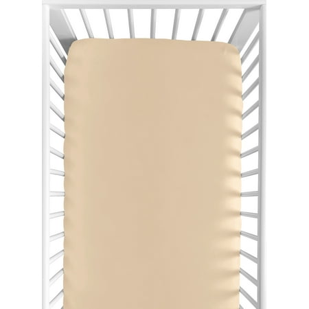 UPC: 0846480093602 | Desert Sun Taupe Collection Light Tan Fitted Crib Sheet Boy or Girl by Sweet Jojo Designs