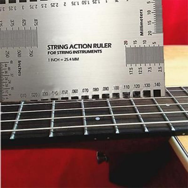 Baosity Professional String Action Gauge Ruler Arc Measuring Tool for Guitar Luthier DIY 3 as described 
