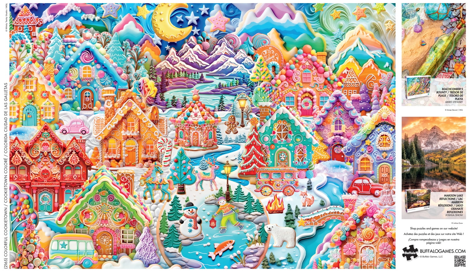 Buffalo Games 2000-Piece Colorful Cookietown Interlocking Jigsaw Puzzle for Adults Ages 14+
