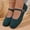 Army Green, variant on Women Fashion Bowknot Flats Comfort Pointed Toe Dress Shoes