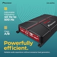 thumbnail image 4 of Pioneer GM-A6704 Amplificador de coche de clase A/B de 4 canales, salida de potencia máxima de 1000 vatios, 60 vatios RSM, tecnología de amplificador de clase AB, filtros variables de paso alto y bajo, 4 of 5