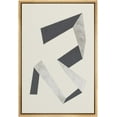 thumbnail image 1 of PixonSign Framed Canvas Print Wall Art Art Deco Retro Gray Geometric Line Pattern Abstract Shapes Illustrations Modern Art Decorative Minimal for Living Room, Bedroom, Office - 24"x36" Natural, 1 of 5