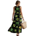 thumbnail image 2 of Xixirimido Jamaican Flag Palm Tree Hibiscus Print Casual Summer Dresses for Women 2026 Sleeveless Flowy Sundresses with Pockets Beach Vacation Dress Casual Long Maxi Dresses, Size 4XL, 2 of 7