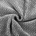 thumbnail image 3 of Americanflat 50x60 Throw Blanket, 100% Cotton with Fringe, Black and White Herringbone, all seasons blanket, 3 of 5