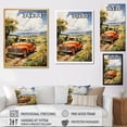 thumbnail image 4 of Designart "Yellow Pickup Truck Golden landscapes II" Pickup Truck Floater Framed Canvas Art Print, 4 of 7