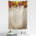 thumbnail image 1 of Fall Tapestry, Autumn Leaves and Berries Border on Vintage Wooden Background Botanical Vivid Print, Fabric Wall Hanging Decor for Bedroom Living Room Dorm, 5 Sizes, Multicolor, by Ambesonne, 1 of 1