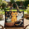 thumbnail image 6 of Halloween Quilted Tote Bag,Halloween Cat Quilted Tote Bag Reusable Shopping Tote Large Capacity Trick or Treat Bag Fall Cat Lover Gift for Women Daily Commute Shoulder Strap Handbag, 6 of 6