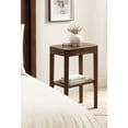 thumbnail image 2 of Kate and Laurel Talcott Modern Rectangle Wood Side Table, 16 x 10 x 25, Walnut Brown, Transitional Decorative Two-Tier End Table for Use as a Bedroom Nightstand or Living Room Accent, 2 of 8