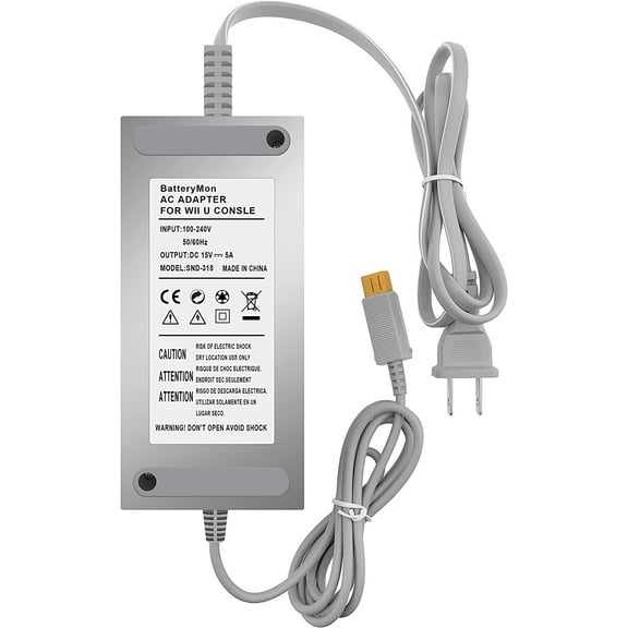 AC Adapter Power Supply Charger Cord Cable For Nintendo Wii U Console WUP-002(Not Compatible with Nintendo Wii)