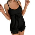 thumbnail image 3 of Bovxnpu Pajamas for Women Set Loungewear Set, Women 2 Piece Pajamas Set Sleeveless Top and Shorts Camisole Shorts Pajamas Set Sleepwear Nightwear, 3 of 5