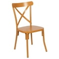 thumbnail image 2 of Flash Furniture Metal Cross Back Chair (Natural), 2 of 12