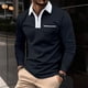 thumbnail image 2 of Gibobby Playera polo hombre Camisa de manga larga para hombre Camisa deportiva a juego con botones de color(NY2,XL), 2 of 3