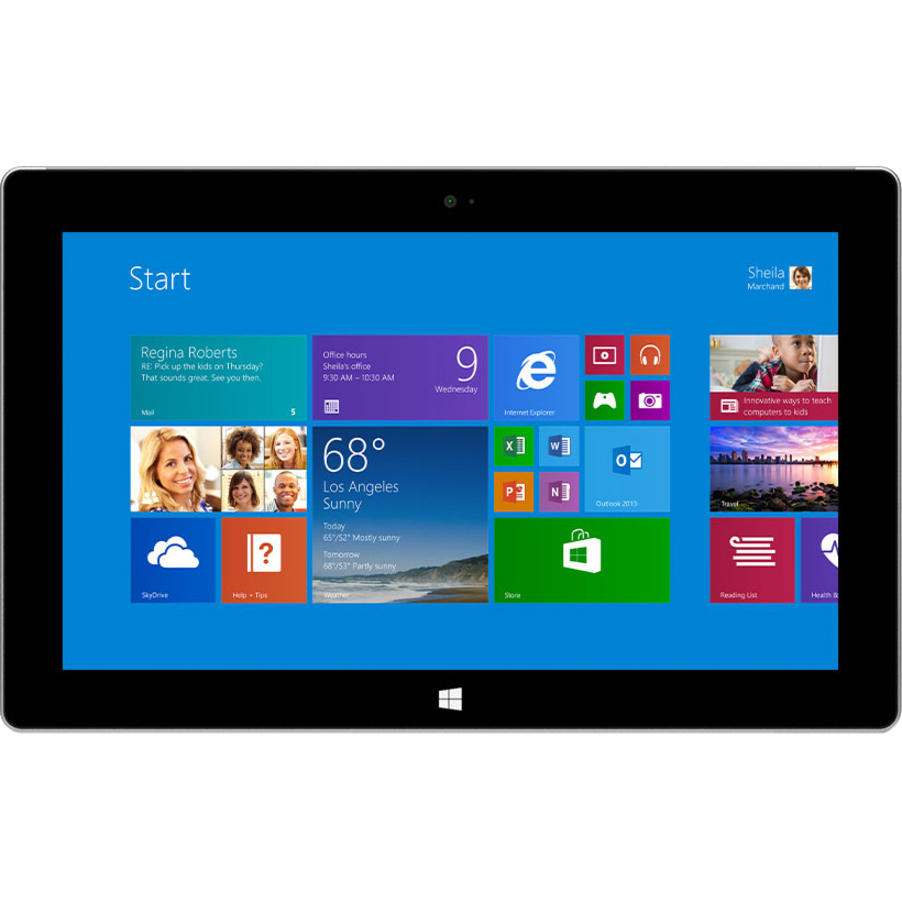 Microsoft Surface 2 Tablet, 10.6" Full HD, Cortex A15 Quad-core (4 Core) 1.70 GHz, 2 GB RAM, 64 GB Storage, Windows 8.1 RT, Magnesium Silver - image 4 of 5