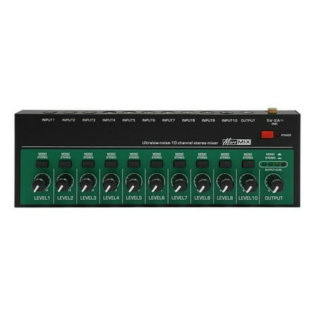 10 Channel Audio Mixer Professional Electric Mini Audio Mixer Live Studio Mixing Console