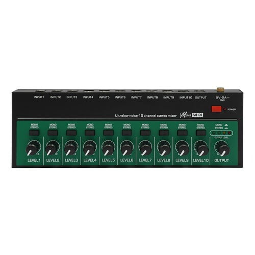 10 Channel Audio Mixer Professional Electric Mini Audio Mixer Live Studio Mixing Console