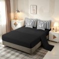 thumbnail image 5 of meiyoeat Graffiti Letter Full Size Bedding Sets for Kids, Checkered Grid Full Size Bed in a Bag, Black White, Black Reversible, 7pcs, 5 of 6