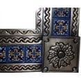 thumbnail image 2 of Big Brown Escudo Talavera Tile Tin Mirror, 2 of 2