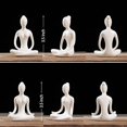 thumbnail image 4 of Juego de figuras de yoga de cerámica, estatua de postura de yoga y meditación, 4 piezas, decoración (juego blanco), 4 of 5