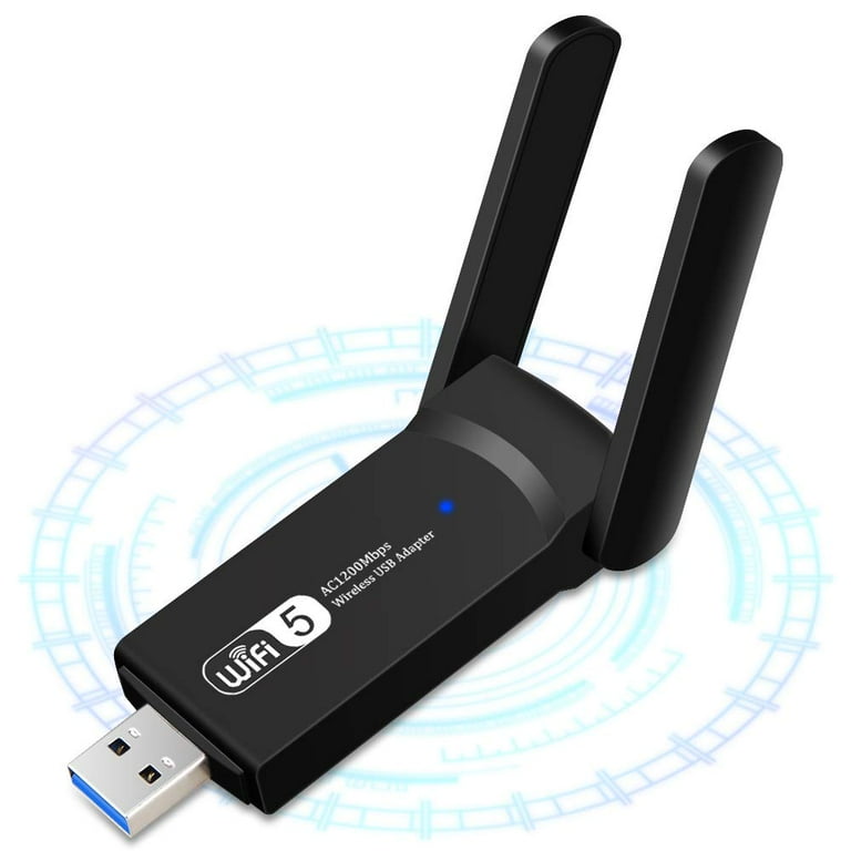 kandidatskole udsagnsord Særlig USB WiFi 1200Mbps Adapter USB 3.0 WiFi Dongle Wireless Internet Adapter for  PC 802.11AC with 3dBi High Gain Antenna Compatible with Linux Mac OS 10.15  Windows 10 / 8.1 / 8/7 / XP, Easy to Use - Walmart.com