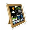 Wooden Wireless Weather Station Alarm Clock Digital Thermometer ...