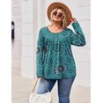 thumbnail image 4 of Zeagoo Plus Size Tops for Women Long Sleeve Shirts Crew Neck Casual Loose Tunic Blouse, 4 of 6