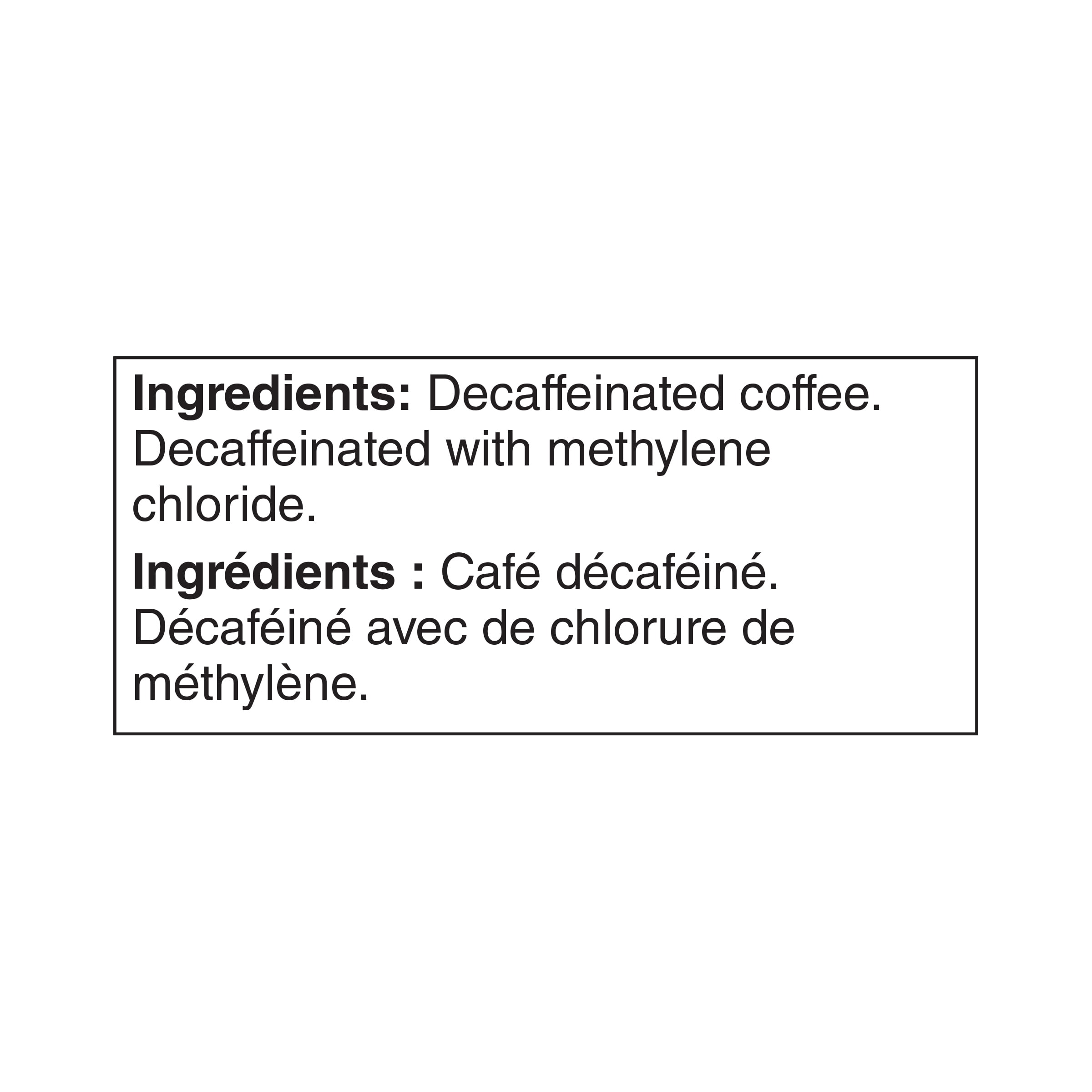 Café moulu décaféiné Great Value