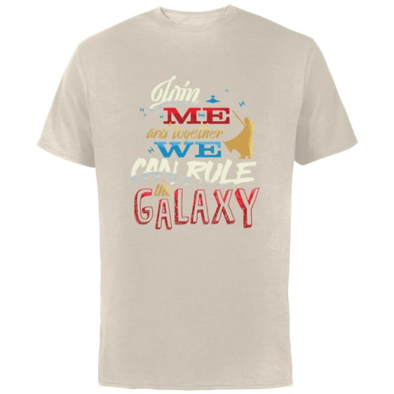 Star Wars Darth Vader Join Me and Rule the Galaxy Quote USA - Short Sleeve Cotton T-Shirt for Adults - Customized-Natural