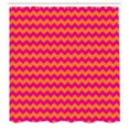 thumbnail image 2 of Ambesonne Orange and Pink Shower Curtain, Zigzag Chevron Line, 69"Wx70"L, Orange Magenta, 2 of 4
