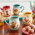 thumbnail image 2 of The Pioneer Woman Novelty Gingham 16 oz Multi-Color Stoneware Mugs, Set of 4, 2 of 6