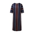 thumbnail image 3 of toraway Chemise Homme Âge Robe Fine Noire Longue Rayée Coton Jeunesse Ample Prête à Porter TTTTG, 3 of 3